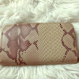Joan Rivers Faux snakeskin long wallet